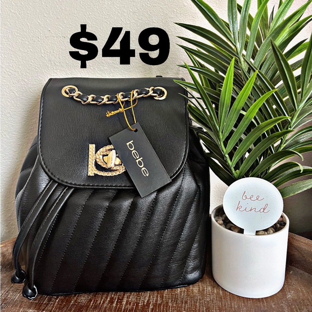 NWT BEBE BLACK BACKPACK